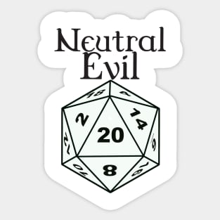 Neutral Evil Alignment Sticker
